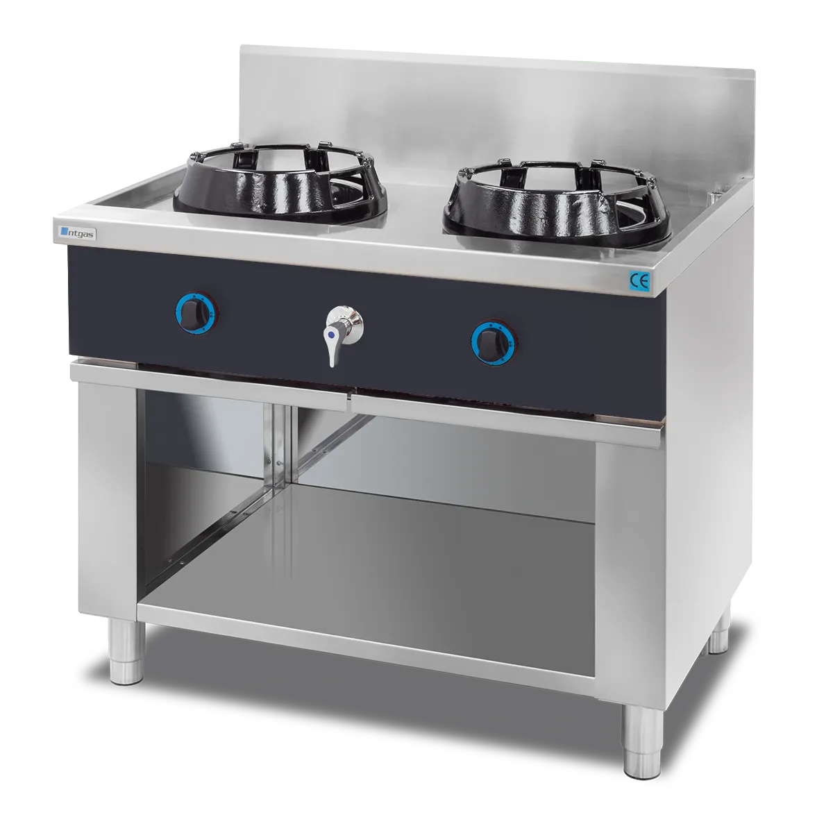 Cocina Fogón Wok Encimera con Agua NTGAS MOB/02-2C-WA | NTGAS MOB/02-2V-WA - Imagen 2