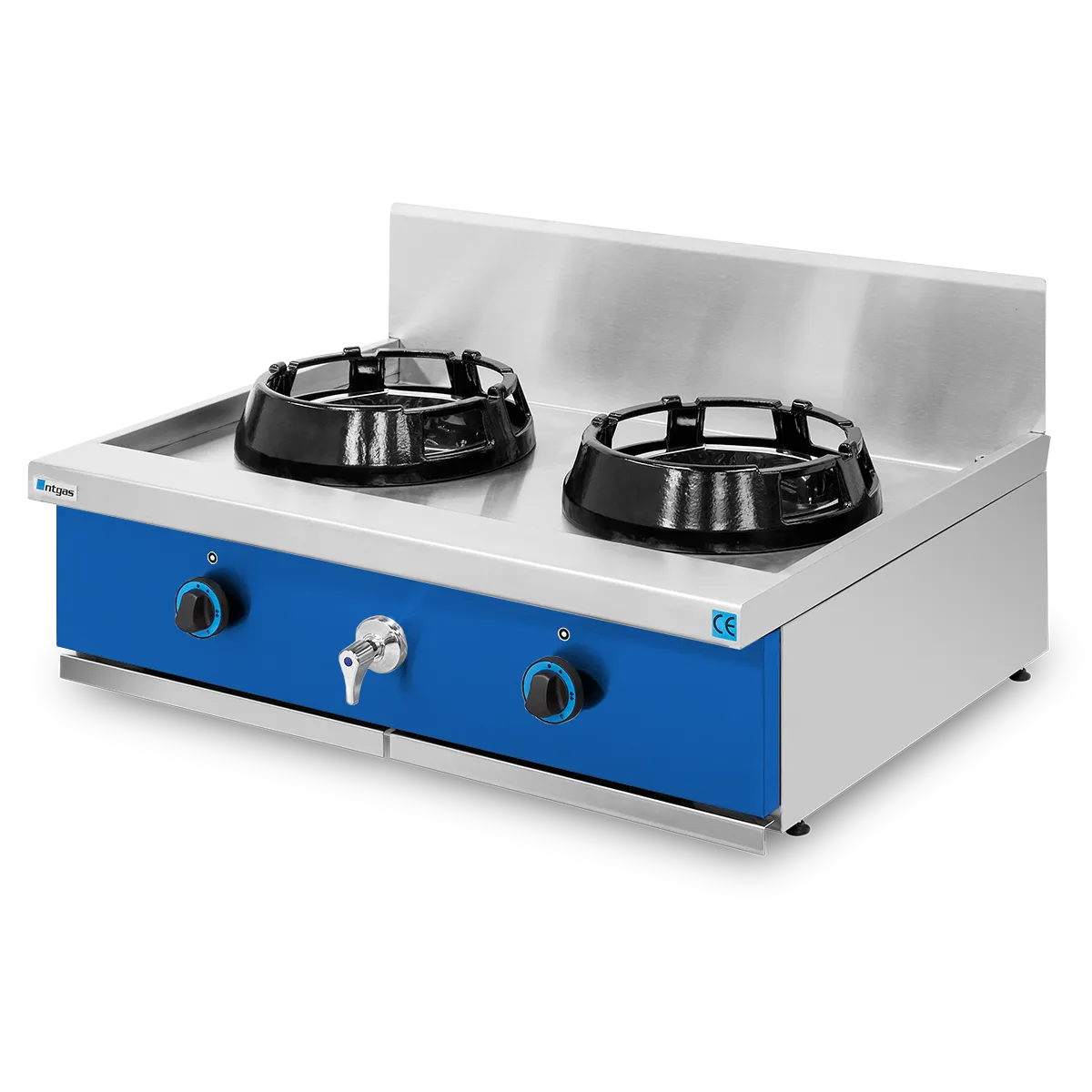 Cocina Wok Sobremesa Encimera con Agua NTGAS PAV/02-2C-WA | NTGAS PAV/02-2V-WA - Imagen 5