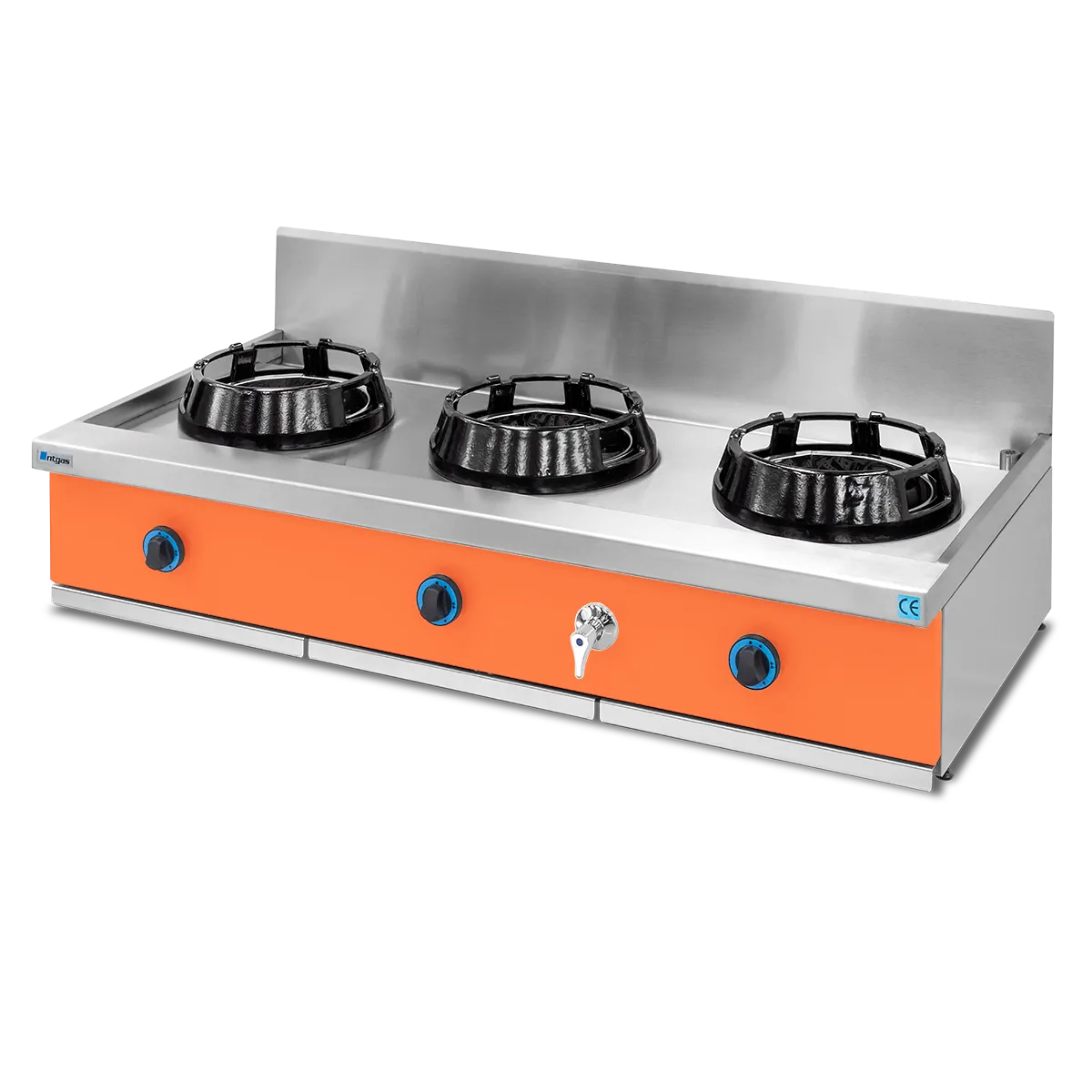 Cocina Wok Sobremesa Encimera con Agua NTGAS PAV/03-3C-WA | NTGAS PAV/03-3V-WA - Imagen 3